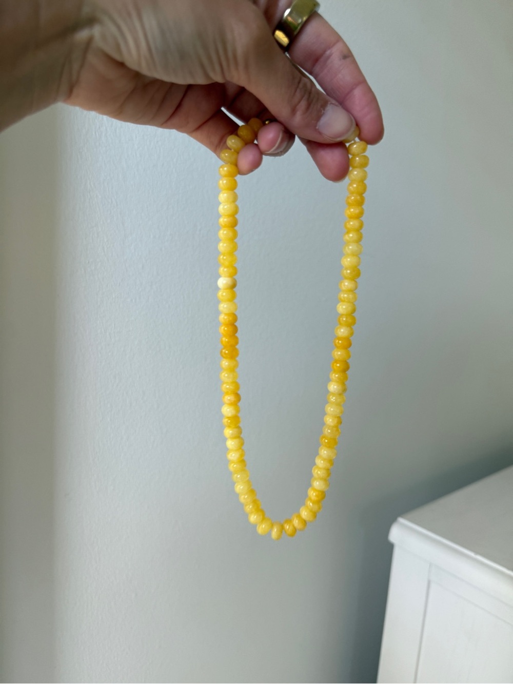 NWOT HART Studio Charleston Sunny Yellow Beaded Necklace